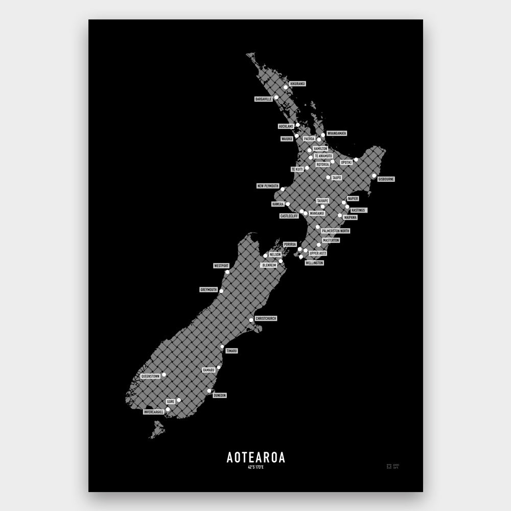 Aotearoa( New Zealand) Weave Map