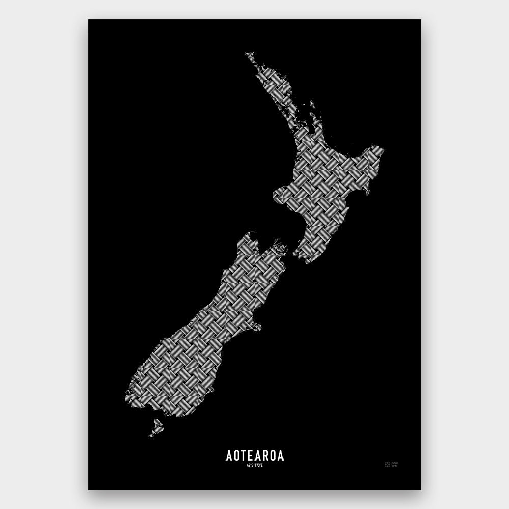 Aotearoa( New Zealand) Weave Map