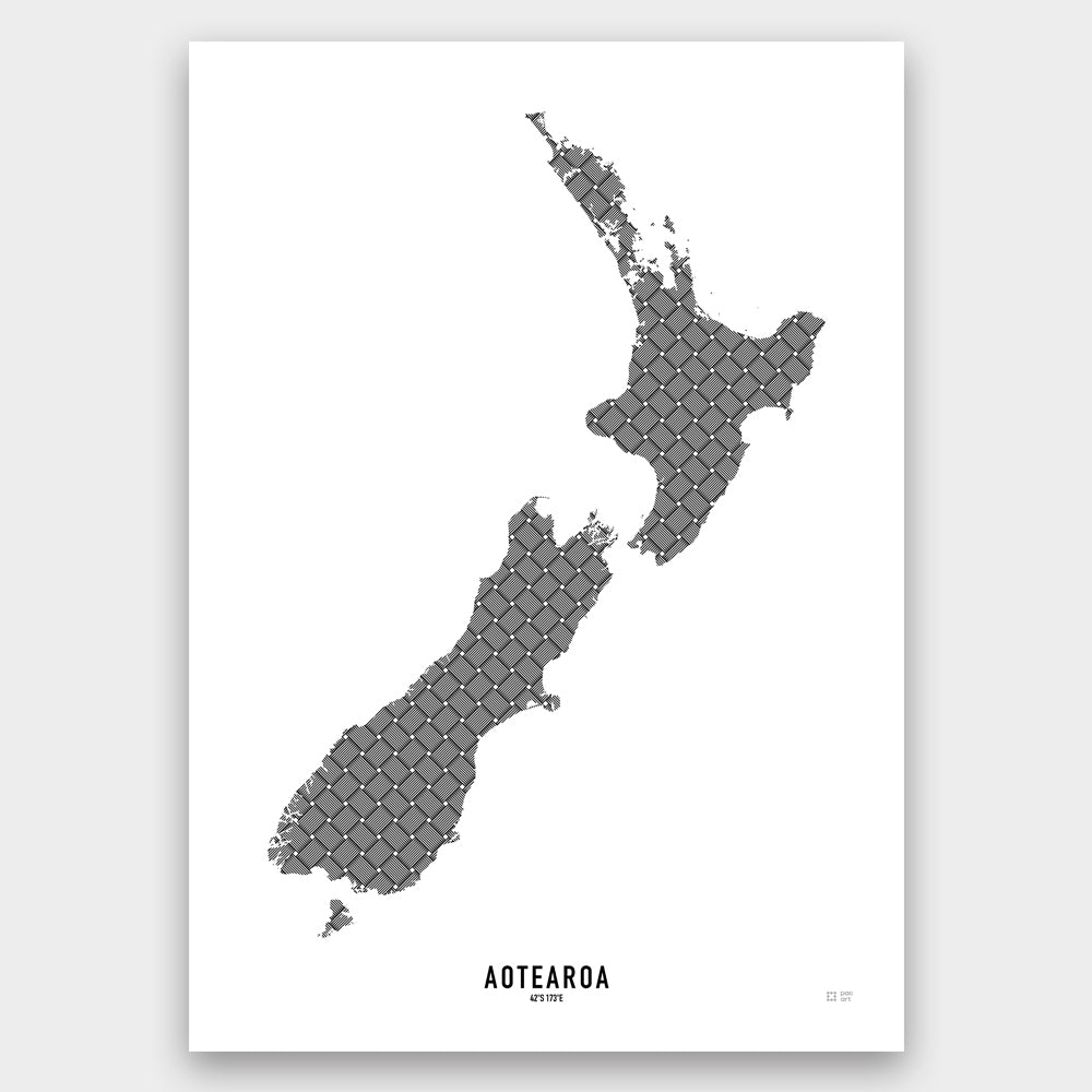Aotearoa( New Zealand) Weave Map