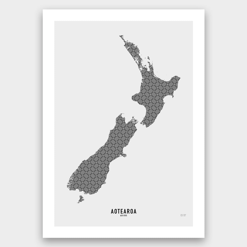 Aotearoa( New Zealand) Weave Map